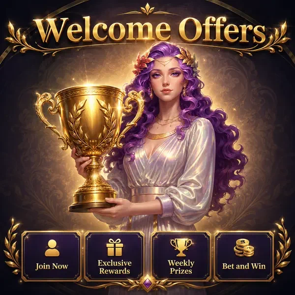 Dea della vittoria che tiene un calice dorato alla celebrazione delle scommesse sportive LiraSpin Sportsbook