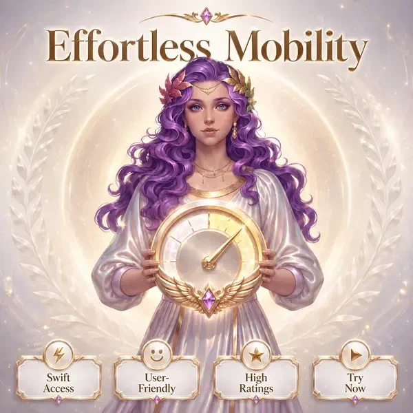 Dea della vittoria con indicatore di velocità luminoso mostra l'esperienza app mobile LiraSpin